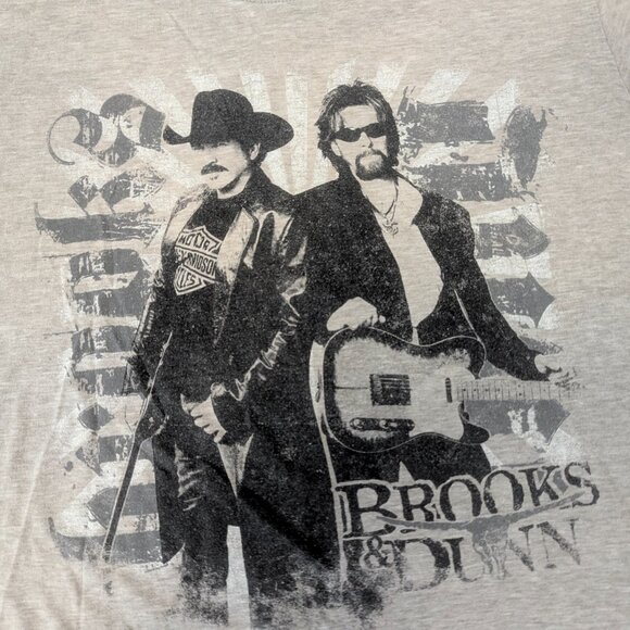 Brooks & Dunn Tour 2007 Gray Tee Size XL PRE-VINTAGE Honest! All my stuff is! :) - Picture 2 of 8